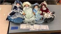 Porcelain dolls with authenticity cards