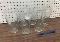 6 COCA COLA GLASSES