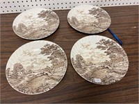 4 VINTAGE COUNTRY DAYS PLATES