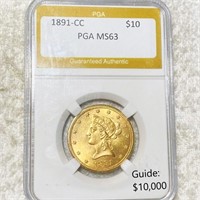 1891-CC $10 Gold Eagle PGA - MS63