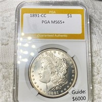 1891-CC Morgan Silver Dollar PGA - MS65+