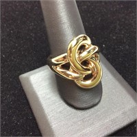 14KT GOLD RING RIBBON STYLE, 5.1g SIZE 10.5