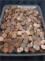 Over 9.5 lbs of Canadian Pennies - Various years