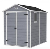 New Keter Manor 6x8 DD Outdoor Resin Shed w/damage