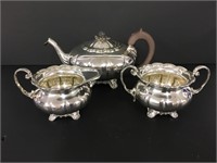 Vintage SP Tea Set - Tea Pot + Cream & Sugar