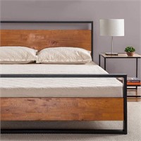 Zinus Suzanne Metal and Wood Platform Bed