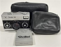 Vintage Rollei 35 Carl Zeiss Tessar 40mm Camera