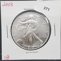 2003 1oz .999 Silver Eagle $1 Dollar