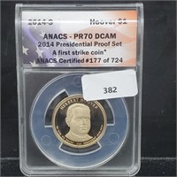 ANACS 2014-S PR70DCAM Hoover $1 Dollar