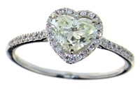 14kt Gold 1.15 ct Heart Shaped Diamond Ring