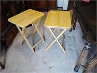 two matching tv tables.