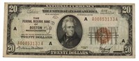 Series 1929 Boston $20.00 National Currency Note