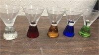 (5) Colored Shot Glasses