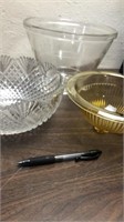 (3) Crystal & Glass Bowls