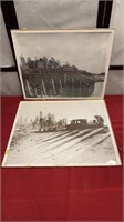 (2) 1890-1912 Logging Photos