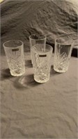 (4) SHANNON CRYSTAL 12oz GLASSES