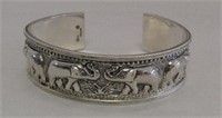 925 Silver Elephant Bracelet
