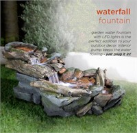 New 60” 3Tier Rainforest Rock River Water Fountain