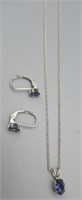Matching Sterling Silver Pendant, Necklace &