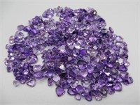 164 CTS Heart Shaped Amethyst Gemstones.