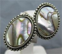 Sterling Silver Opalescent Stud Earrings.