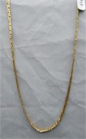 14K Gold "Wheat" Necklace. Weight 9.2 Grams.