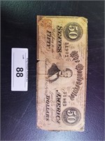 1864 Confederate $50 Bill