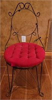 single wrought iron chair