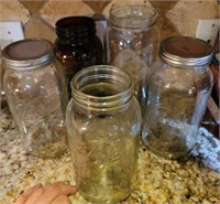 selection of large mason jars