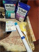 epsom salt and small bathroom items