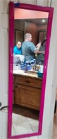 over the door pink mirror