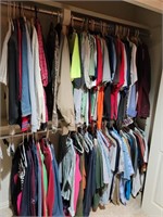 contents of men's closet.  sizes medium - XL