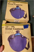 new in boxes.  scout canteens