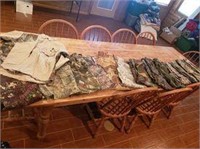 Camo clothing lot assorted sizes ranging small -