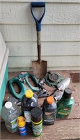 garden tools and chemicals