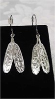 Pair of Salish hoop earrings
