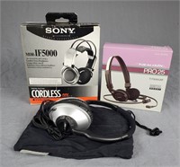 Sony•Realistic •Bose Stereo Headphones Lot Of 3
