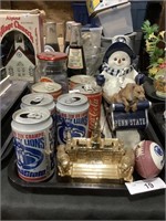 Penn State Soda Bottles, Cans, Statues.