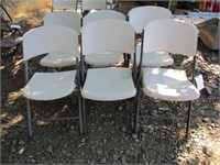 (6) Lifetime Plastic Folding Chairs