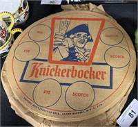 Over-sized large Knickerbocker coasters.