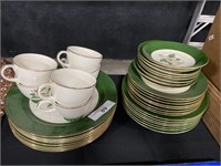 Decorated china dinnerware.