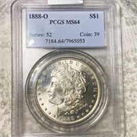 1888-O Morgan Silver Dollar PCGS - MS64