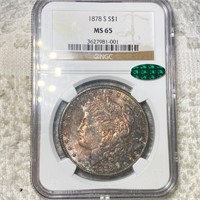 1878-S Morgan Silver Dollar NGC - MS 65 CAC