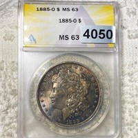 1885-O Morgan Silver Dollar ANACS - MS63