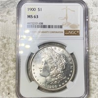 1900 Morgan Silver Dollar NGC - MS63