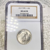 1917 TY1 Standing Liberty Quarter NGC - MS 64 FH
