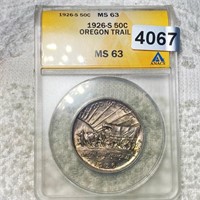 1926-S Oregon Trail Half Dollar ANACS - MS63