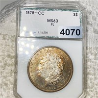 1878-CC Morgan Silver Dollar PCI - MS 63 PL