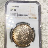 1882-O Morgan Silver Dollar NGC - MS62