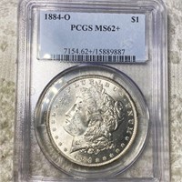 1884-O Morgan Silver Dollar PCGS - MS62+